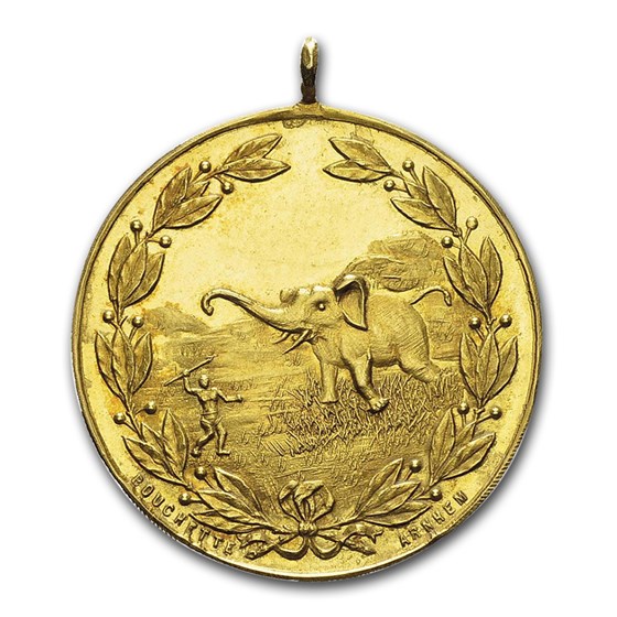1909 Belgian Congo Gold Medal Leopold II MS-63 NGC 1909 Belgian Congo Gold Medal Leopold II MS-63 NGC